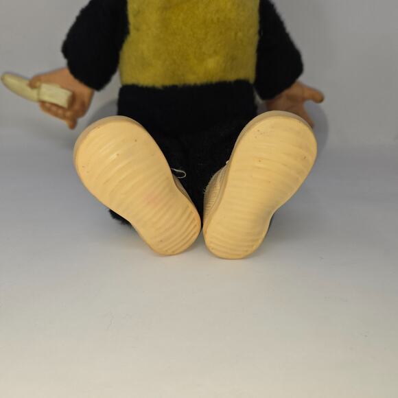 Vintage Zippy Monkey Mr Bim Zip Plush Banana Toy Rubber Face Doll 16" - Picture 2 of 16